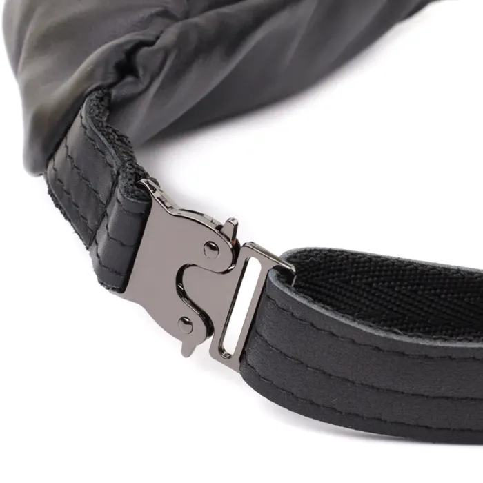 Зручна чоловіча бананка відмінної якості з гладкої натуральної шкіри Shvigel 23143 Чорний