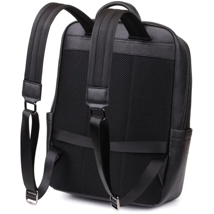 Зручний чоловічий рюкзак з натуральної шкіри Vintage 23052 Чорний