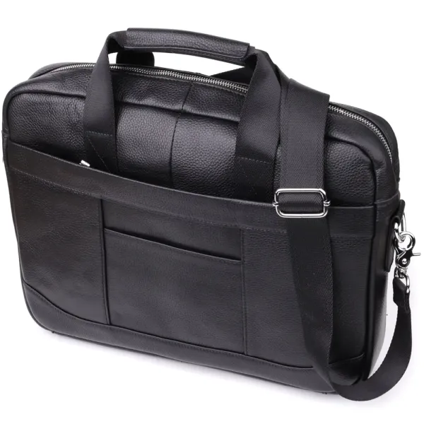 Діловий портфель для чоловіків із натуральної шкіри Vintage 23039 Чорний