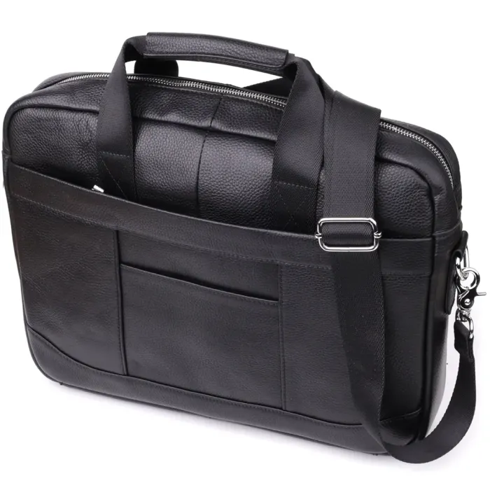 Діловий портфель для чоловіків із натуральної шкіри Vintage 23039 Чорний