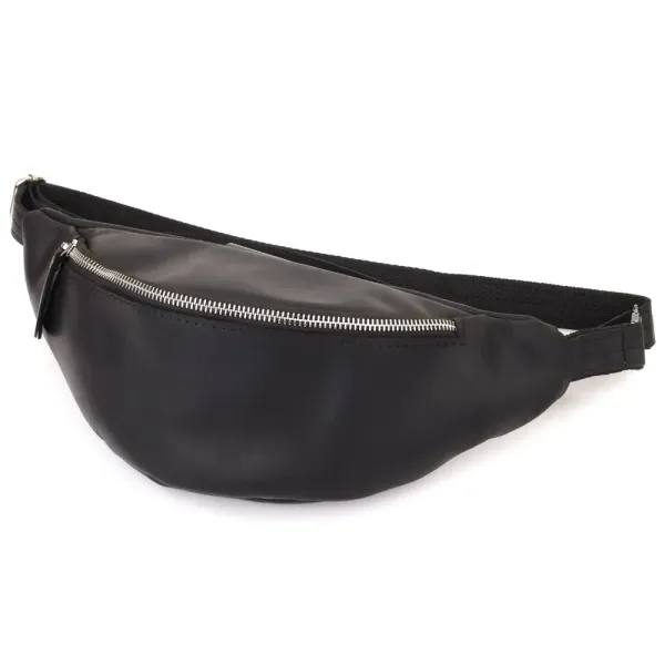 Надійна сумка бананка для чоловіків із вінтажної натуральної шкіри Shvigel 23138 Чорний