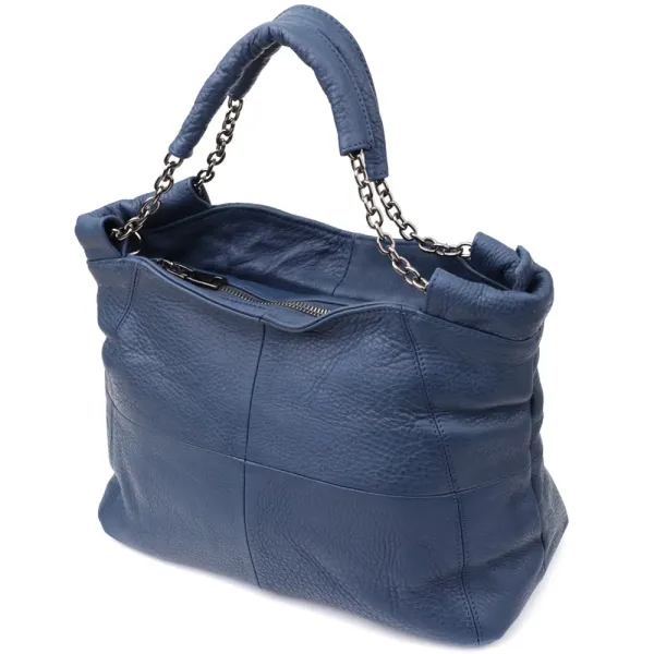 Сумка на кожен день з натуральної шкіри Vintage 22988 Синій