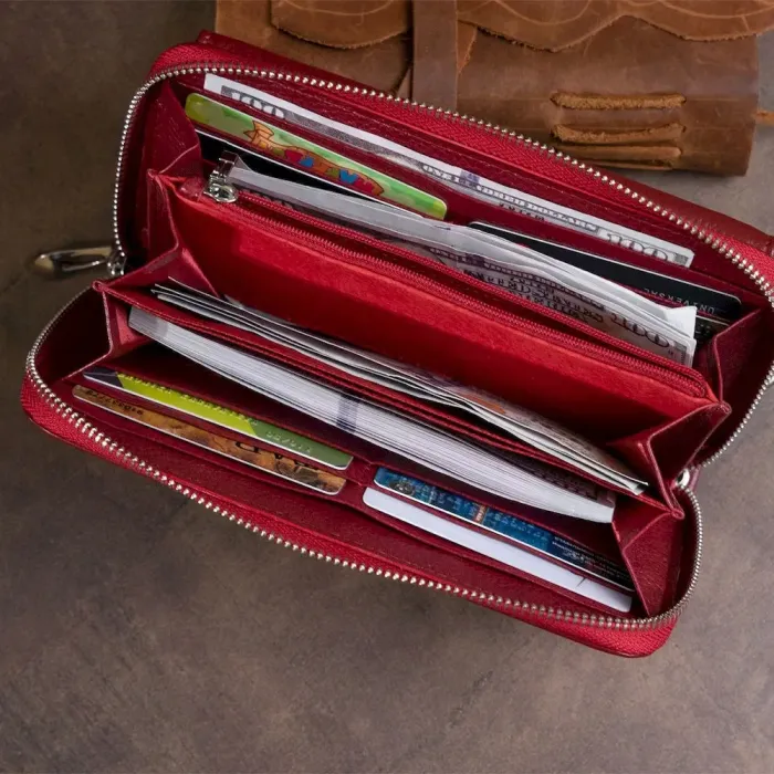 Гаманець шкіряний ST Leather 19293 Бордовий