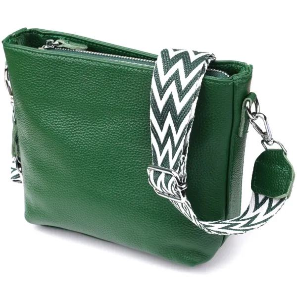 Стильна жіноча шкіряна сумка на кожен день. Vintage 22913 Зелений