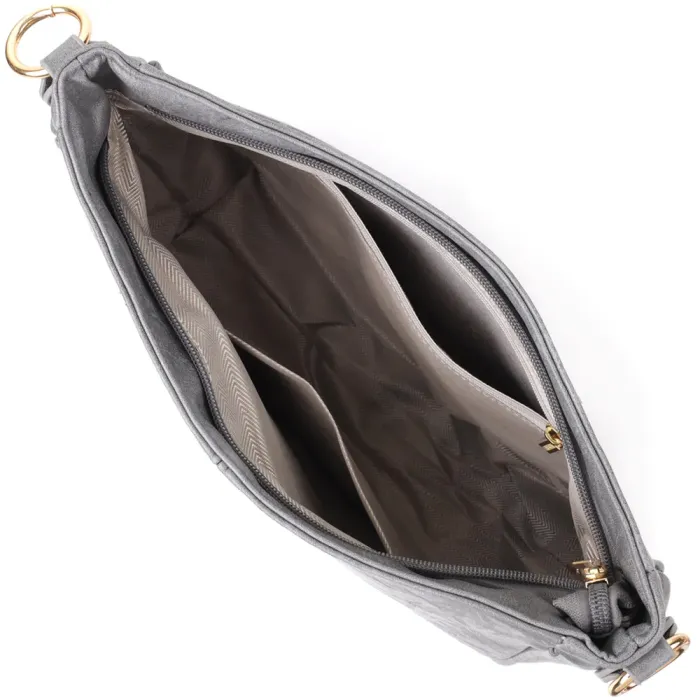 Жіноча зручна сумка з екошкіри Vintage 15134 Сірий