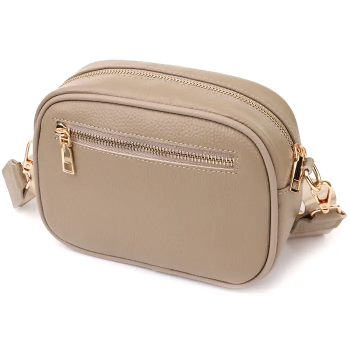 Жіноча сумка на кожен день з натуральної шкіри Vintage 22901 Бежевий