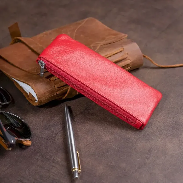 Ключниця-гаманець з кишенькою жіноча ST Leather 19347 Червона