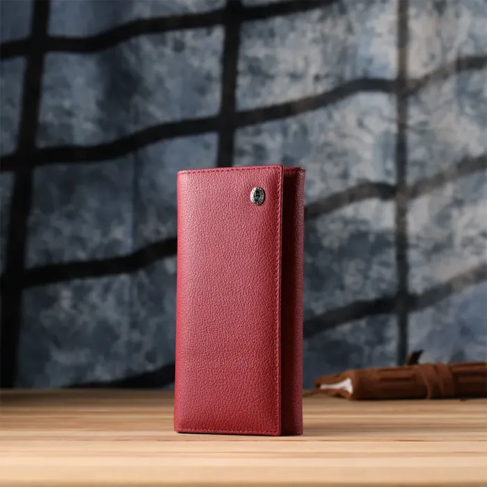 Жіночий місткий гаманець з натуральної шкіри ST Leather 23096 Червоний