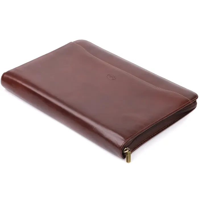 Папка з блокнотом із гладкої натуральної шкіри Tony Perotti 20849_1 (1278L moro) Коричнева