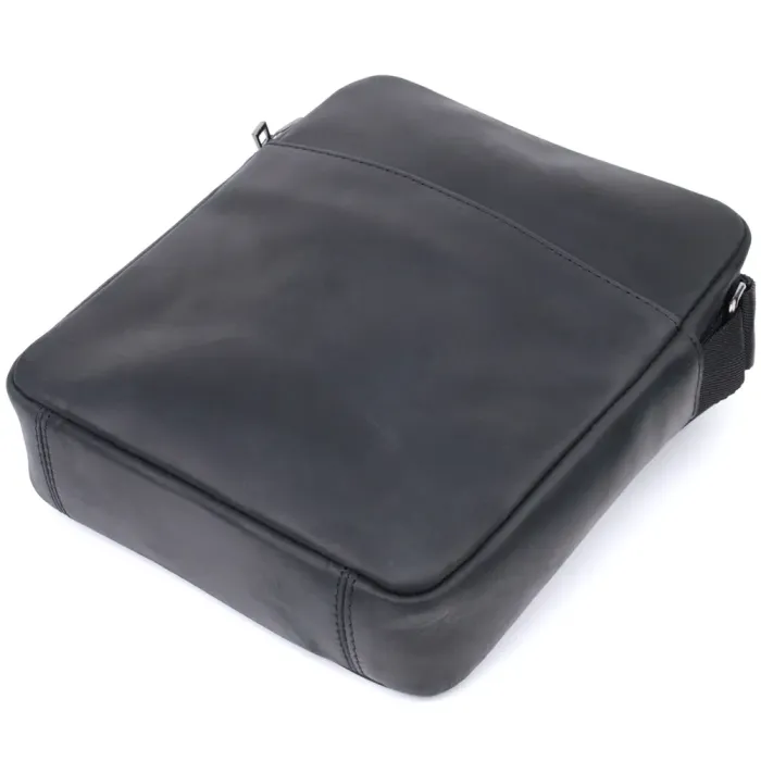 Чоловіча сумка через плече з матової шкіри Shvigel 22848 Чорна