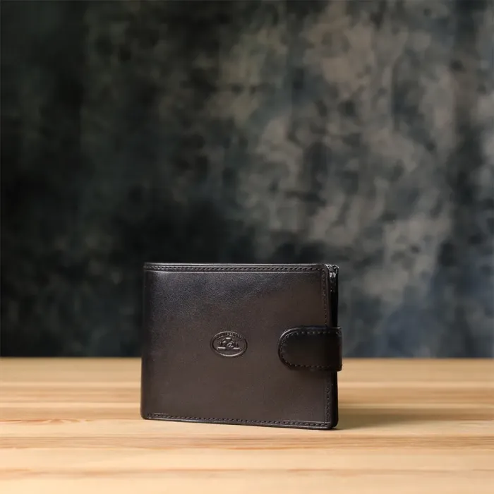 Гаманець чоловічий з гладкої натуральної шкіри Tony Perotti 20853_1 (396A-Q nero) Чорний