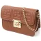 Компактна жіноча сумка з еко-шкіри на плече Vintage 18705 Коричневий