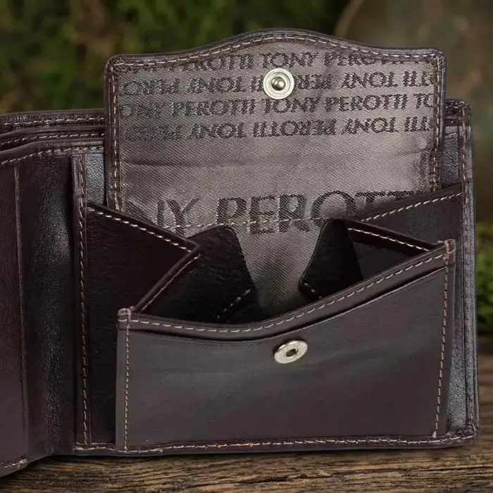 Подарунковий набір Tony Perotti Italico Портмоне+Ремінь+Брелок (534E-51+KR133+200/35) Коричневий