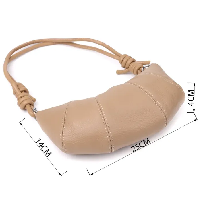 Стильна жіноча напівкругла сумка з натуральної шкіри Vintage 22933 Бежевий