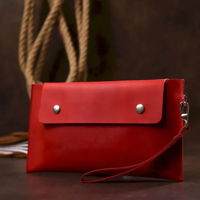 Жіноча vintage шкіряний тревел-косметичка Shvigel 16427 Червоний