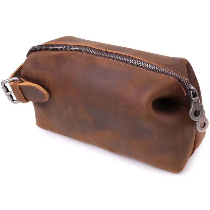 Чоловіча барсетка у вінтажному стилі з натуральної шкіри Vintage 15109 Коричневий