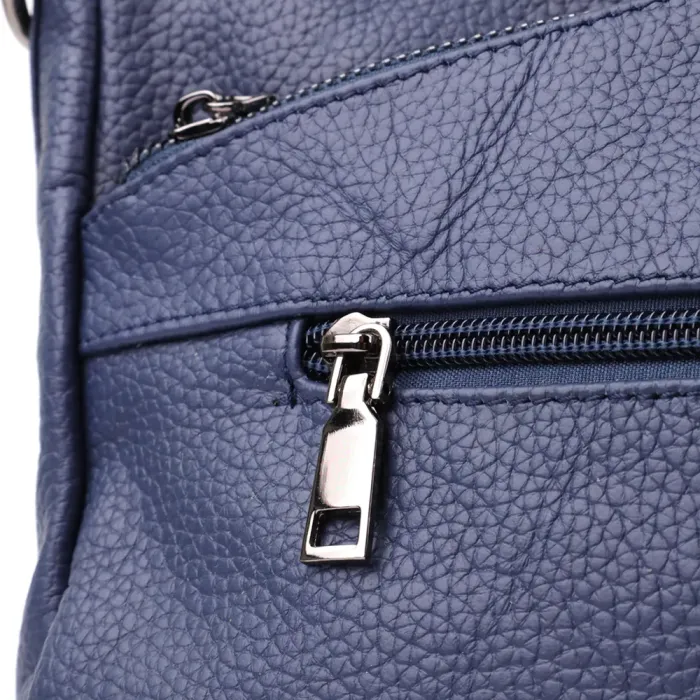 Сумка для жінок на два відділення з натуральної шкіри Vintage 23013 Синій