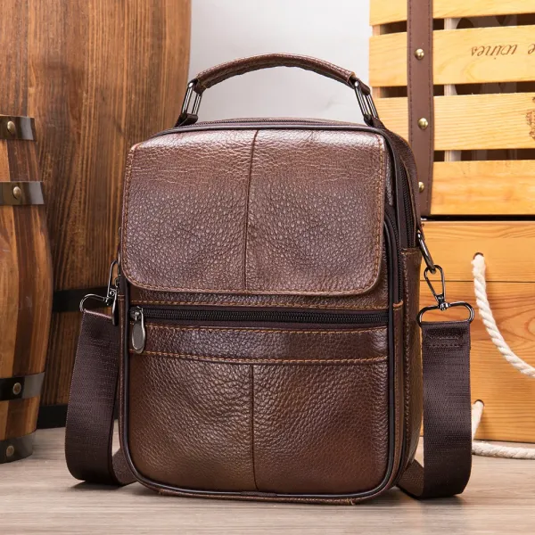 Невелика шкіряна сумка Vintage 23160 Коричневий