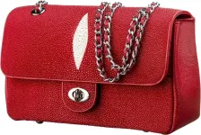 Сумка STINGRAY LEATHER 18223 із натуральної шкіри морського ската Червоний