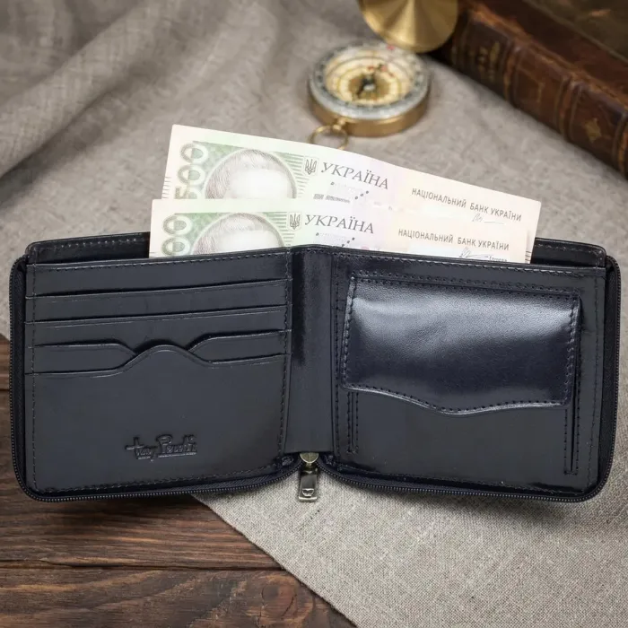 Чоловіче портмоне Tony Perotti Italico 3645 nero (90608) Чорне