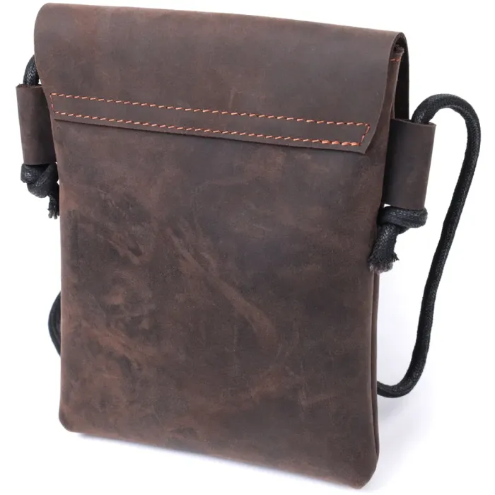 Вінтажна сумка через плече з натуральної шкіри Vintage 15084 Коричневий