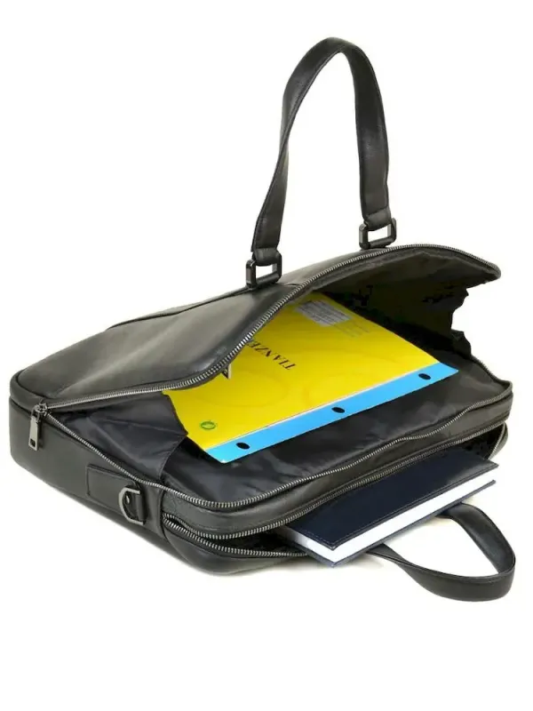 Сумка чоловіча шкіряна портфель BRETTON BE 9318-2 black