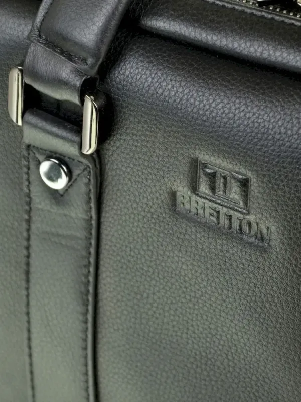Сумка чоловіча шкіряна портфель BRETTON BE 9318-2 black