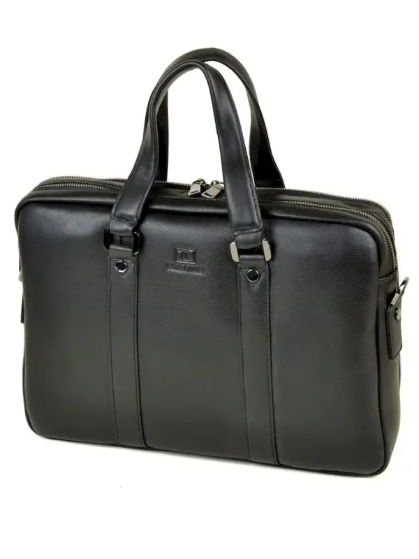 Сумка чоловіча шкіряна портфель BRETTON BE 9318-2 black