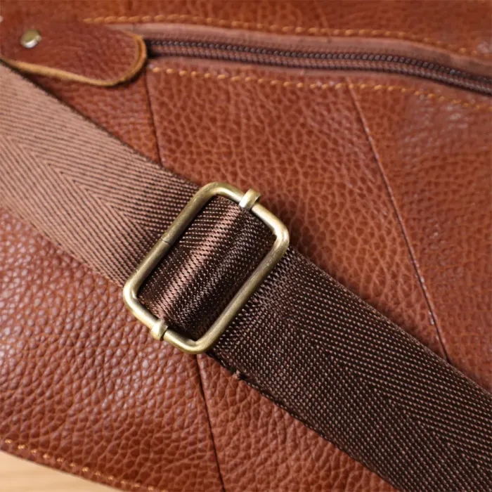 Чоловіча сумка через плече з натуральної шкіри Vintage 22960 Коричневий