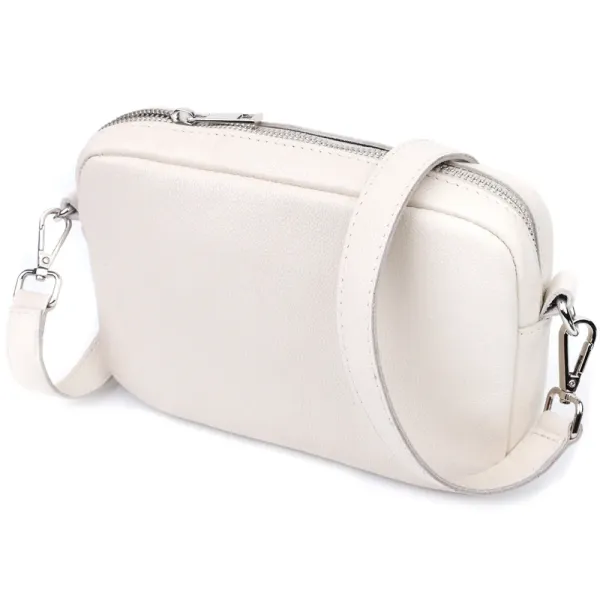 Класична жіноча сумка крос-боді з натуральної шкіри Shvigel 22839 Бежева