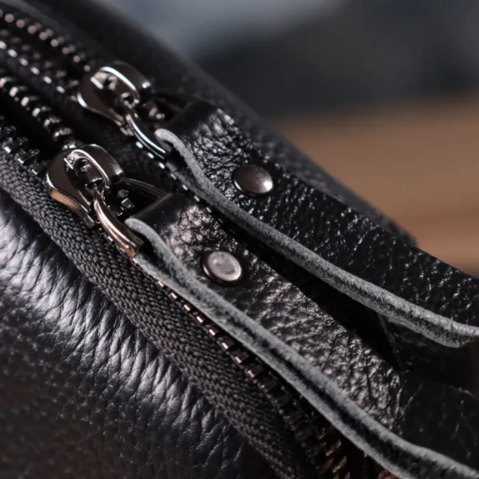 Невелика слінг сумка для чоловіків з натуральної шкіри Vintage 15105 Чорний