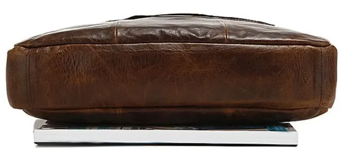 Шкіряна сумка для документа з відділенням для нетбука Vintage 14059 Коричнева