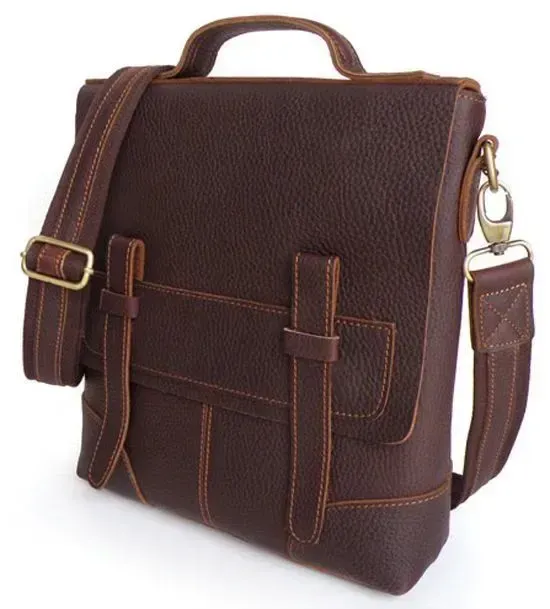 Сумка чоловіча Vintage 14060 шкіра Коричнева