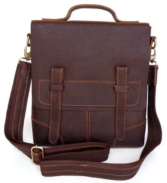 Сумка чоловіча Vintage 14060 шкіра Коричнева