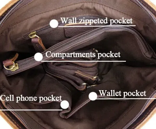 Сумка чоловіча Vintage 14060 шкіра Коричнева