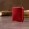 Вертикальне глянсове портмоне з накладною монетницею GRANDE PELLE 11331 Червоне