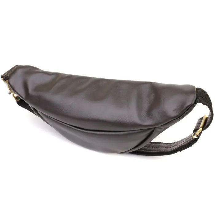 Сумка бананка відмінної якості з гладкої натуральної шкіри Shvigel 23144