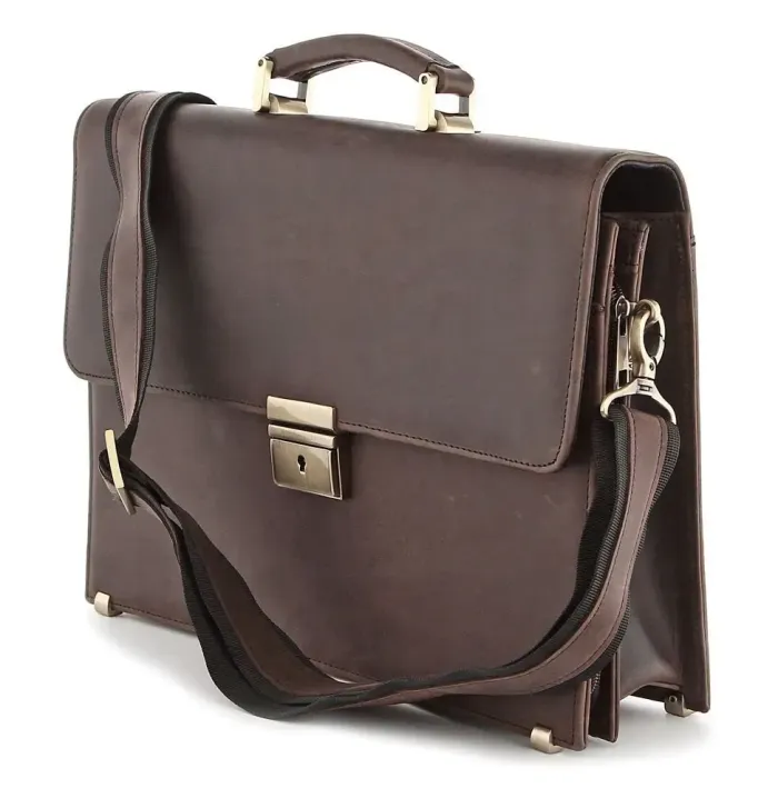 Портфель SHVIGEL 00752 із вінтажної шкіри Коричневий