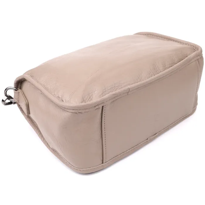 Стильна жіноча сумка на плече з натуральної шкіри Vintage 23002 Темно-сірий