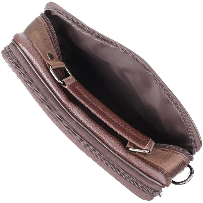 Сумка чоловіча з ручкою для перенесення в руці з натуральної шкіри Vintage 23030 Коричневий