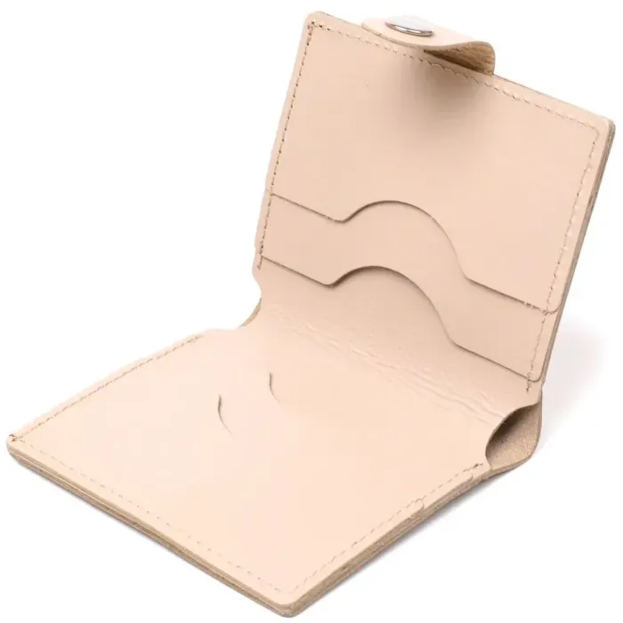 Класичне шкіряне портмоне Shvigel 16510 Бежевий