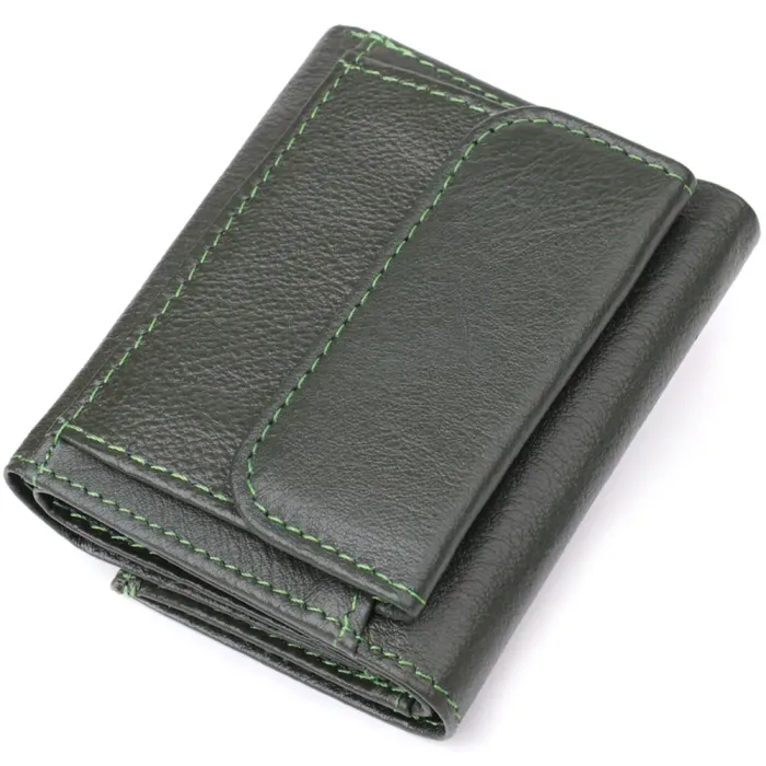 Жіночий мініатюрний гаманець із натуральної шкіри ST Leather 23083 Зелений