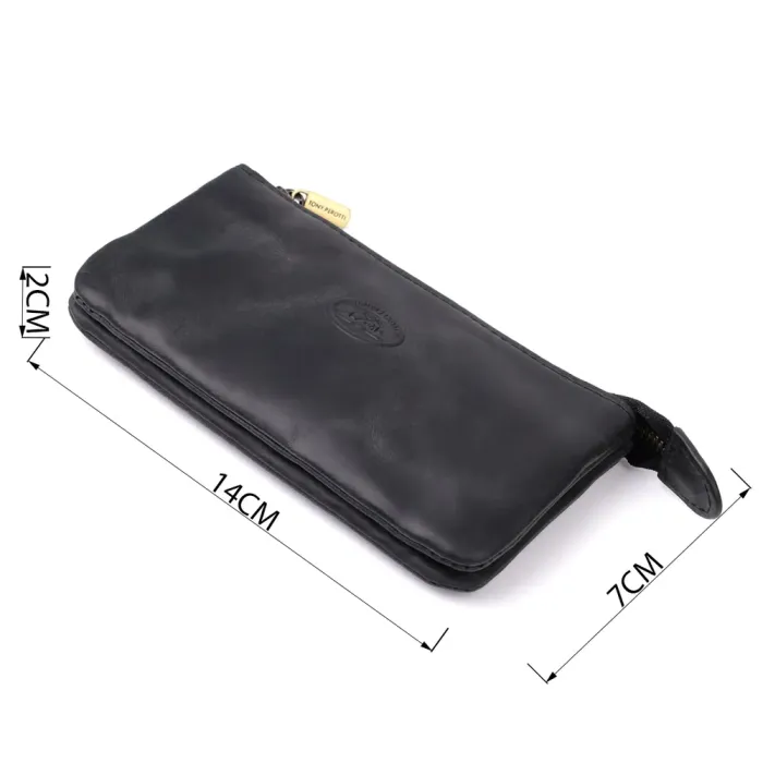 Зручна ключниця на два відділення з матової натуральної шкіри Tony Perotti 20836_1 (3350 nero) Чорний