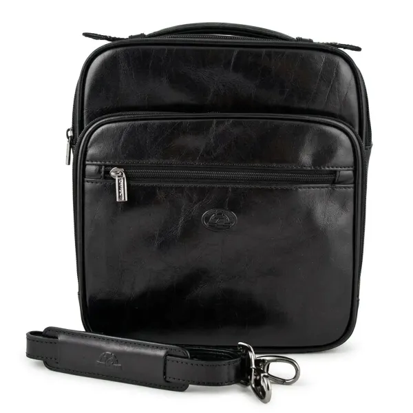 Чоловіча шкіряна сумка Tony Perotti Italico 7058 nero (90634) Чорна