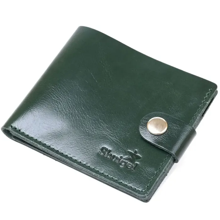 Универсальное кожаное портмоне Shvigel 16462 Зеленый