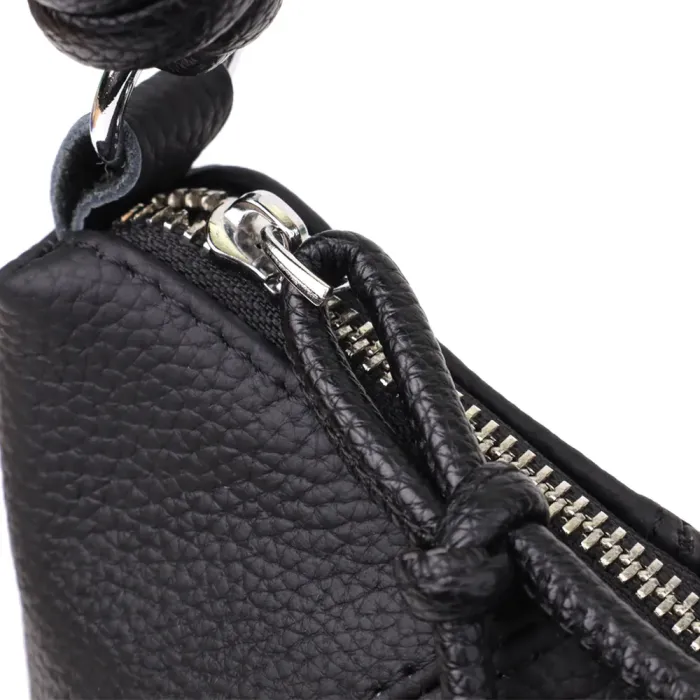 Жіноча напівкругла сумка з натуральної шкіри Vintage 22932 Чорний