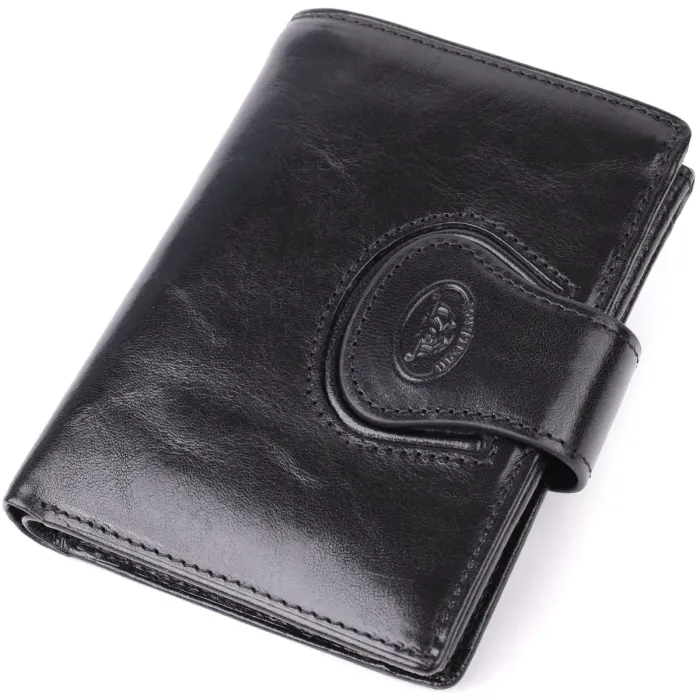 Зручний гаманець із глянсової натуральної шкіри Tony Perotti 20875_1 (1693 nero) Чорний