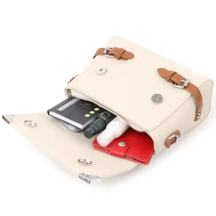 Елегантна жіноча сумка з екошкіри Vintage 15146 Бежевий