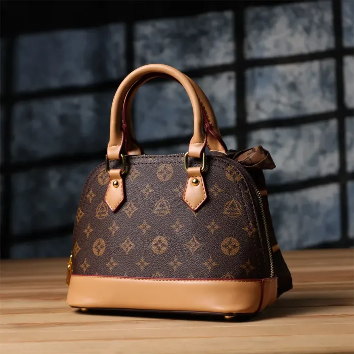 Каркасна жіноча сумка з екошкіри Vintage 15152 Коричневий