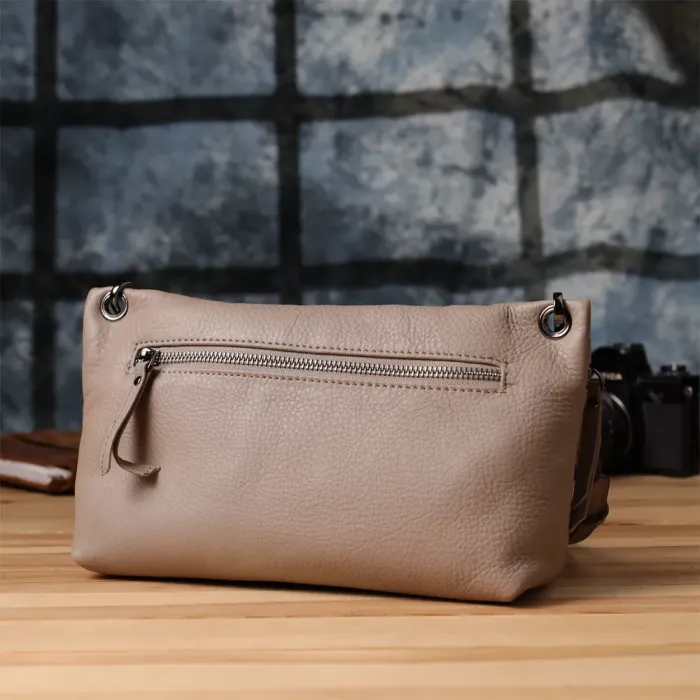 Стильна сумка на плече з натуральної шкіри Vintage 23005 Сірий